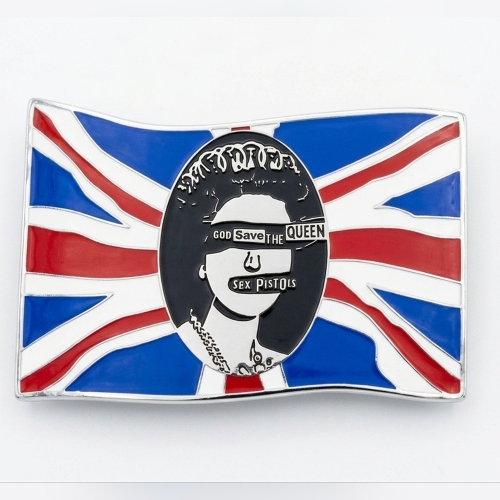 🔹(3for$20)🔹Sex Pistols God Save The Queen Belt Buckle - 2005 Bravado Punk Rock